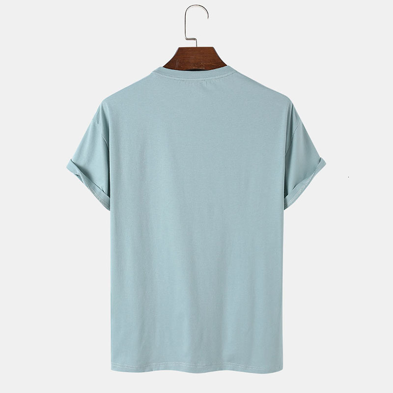 Men's T-Shirts Charmkpr Tops Men's Solid Short Sleeve T-Shirt Casual Street Men's Ethnic Print Pocket Camiseta S-2XL 230403