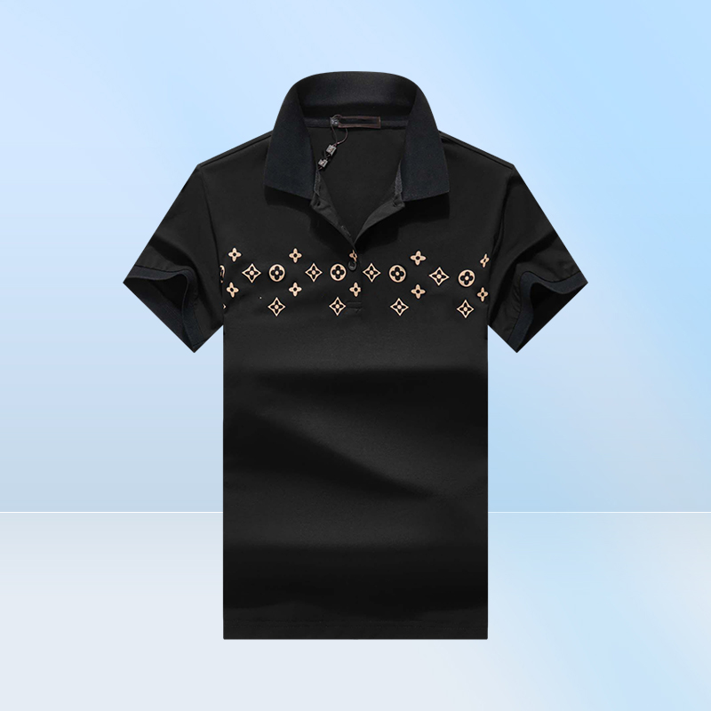 Tshirt Italy POLOT shirt fashion men polo shirts short sleeves casual cotton Tshirts high quality casualetter Down Collar T