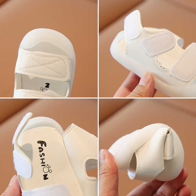 Sandals Summer New Children Korean Boy Sandals Children Baby Beach Shoe Hook Loop Hollow Non-slip Shoes For Baby Girl Boy Toddler Shoe Z0331