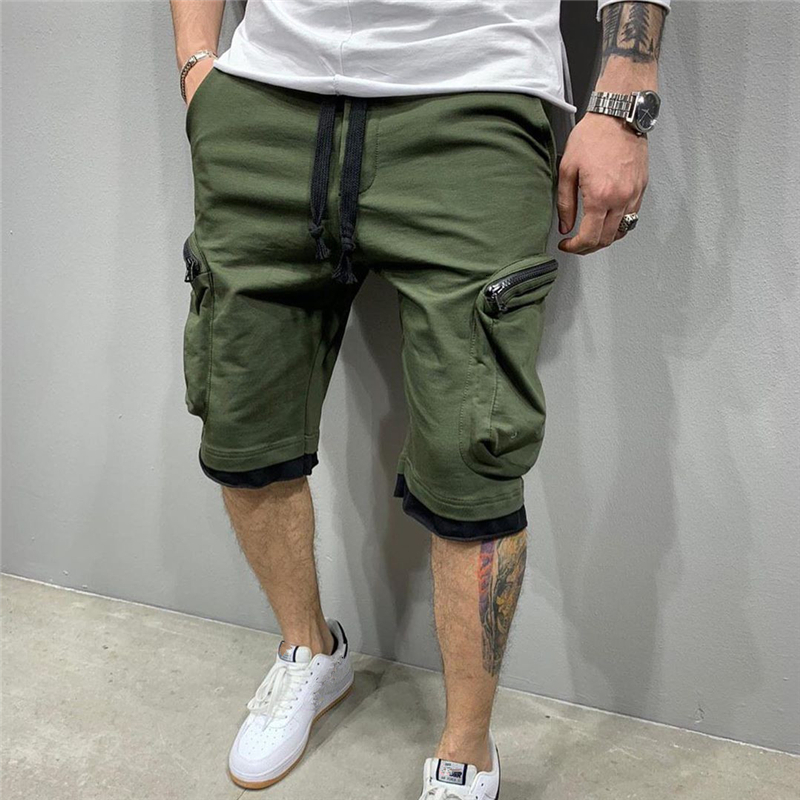 Men's Shorts Summer Loose Shorts Men's Running Shorts Leisure Fitness Street Men's Multi Pocket Sports Casual Cargo Shorts 230403