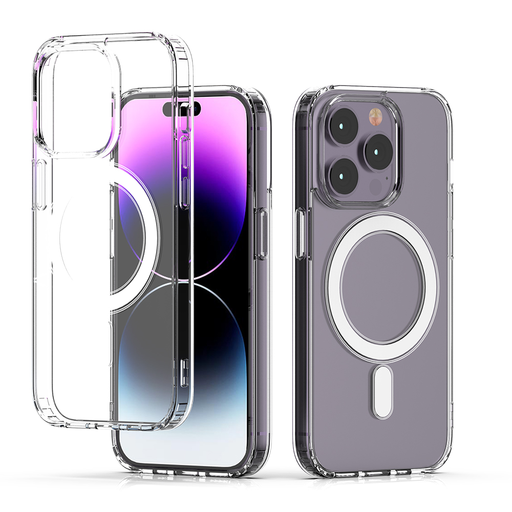 For iPhone 16 PRO MAX 15 pro 14 1312 Pro Max 11 cases Cell Phone Case Transparent Magnetic clear Acrylic TPU Mobile Back Cover with Retail Package B2