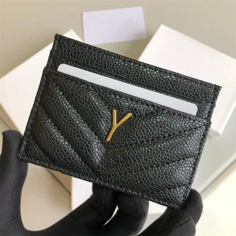 Designer Card Holder Luxury Men Womens Mini Wallets Classic Leather Card Holder Money Clip Men Fashion Purse Pocket Interior Slot Leather Wallet