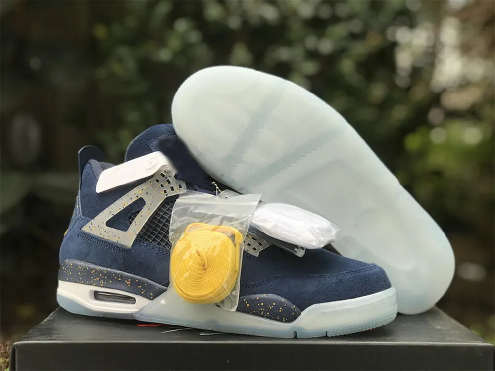 Designer Shoes Men Women 4 Basketball Shoes Michigan PE 4s Navy Blue University Gold Black White outdoor mens trainers size5.5-13US, 01
Designer Shoes Men Women 4 Basketball Shoes Michigan PE 4s Navy Blue University Gold Black White outdoor mens trainers size5.5-13US, 01