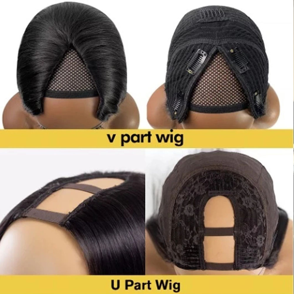 Ombre 3T Dark Roots Honey Blonde Body Wave 100% Human Hair 1x4 Middle V Part Wigs Easy Wear Glueless Long U Part Wigs 6Clips
