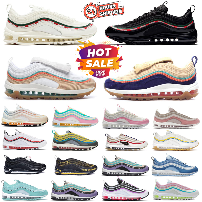 designer OG 97 97s Running Shoes for Men Women Chaussure Sneakers Mschf Lil Nas x Satan Jesus Triple White Undefeated Black Sean Wotherspoon Outdoor Sports Trainers