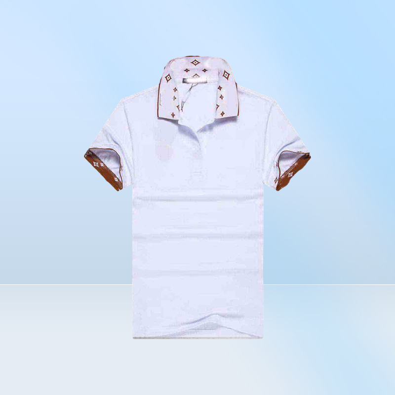 Tshirt Italy POLOT shirt fashion men polo shirts short sleeves casual cotton Tshirts high quality casualetter Down Collar T
