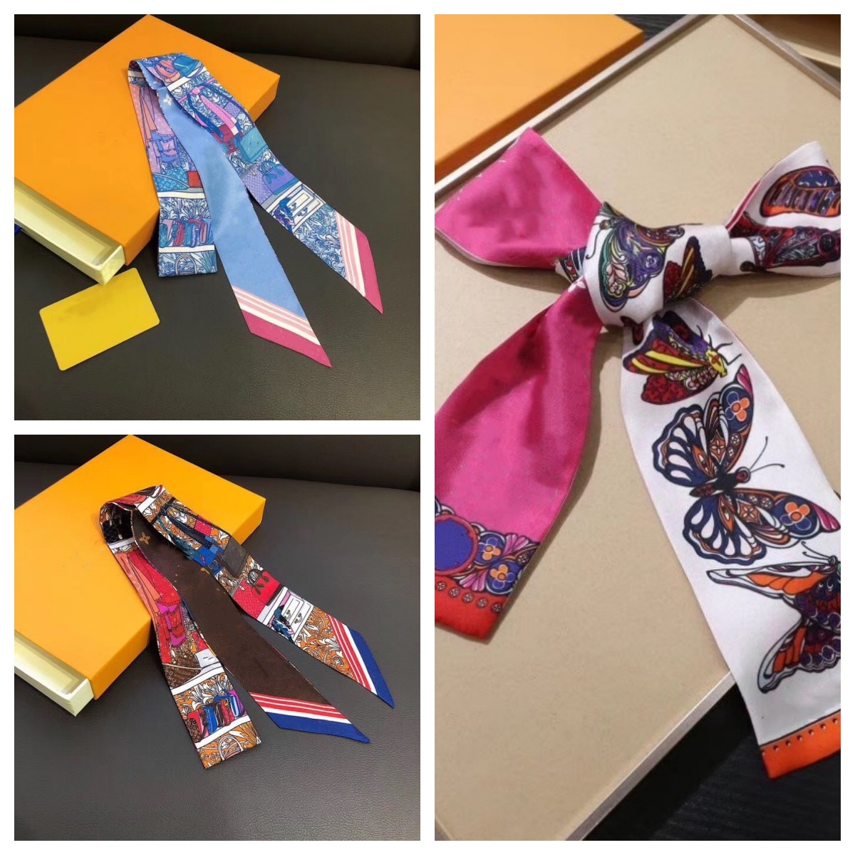 Luxury brand Women's Fashion scarves Designer Headband Classic Handbag Scarf high Quality silk material
Luxury brand Women's Fashion scarves Designer Headband Classic Handbag Scarf high Quality silk material