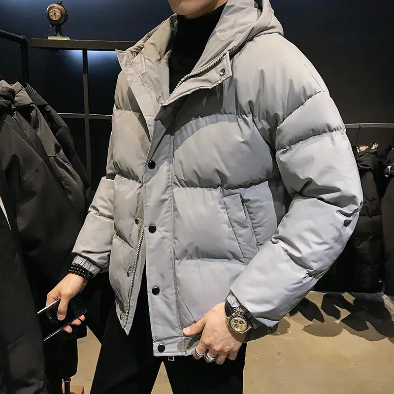 Men's Down Parkas Solid Color Outwear Hooded Fashion Jacket Winter Puffer Men Jackets Windproof Coats Casual 2023 Arrivals 231102Z