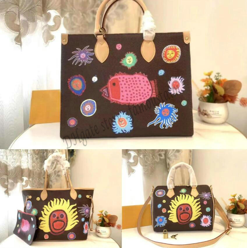 2023 Faces Printed YK Bags Onthego Never MM Full Speedy 25cm Alam BB Yayoi Kusama Ladies Brown Leather Handbag designer shoulder bag, 01
2023 Faces Printed YK Bags Onthego Never MM Full Speedy 25cm Alam BB Yayoi Kusama Ladies Brown Leather Handbag designer shoulder bag, 01