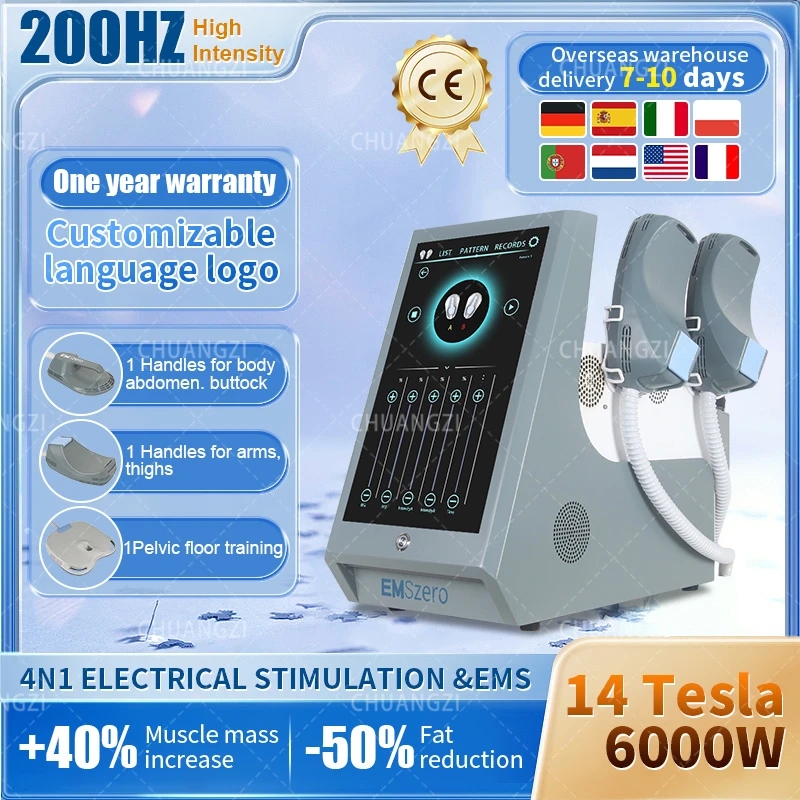Other Beauty Equipment 14 Tesla Body Carving Machine 6000W EMS MUSCL STIMUL EMS NOVA Electromagnetic EMSZERO NEO HI-EMT Slmming SALON
Other Beauty Equipment 14 Tesla Body Carving Machine 6000W EMS MUSCL STIMUL EMS NOVA Electromagnetic EMSZERO NEO HI-EMT Slmming SALON