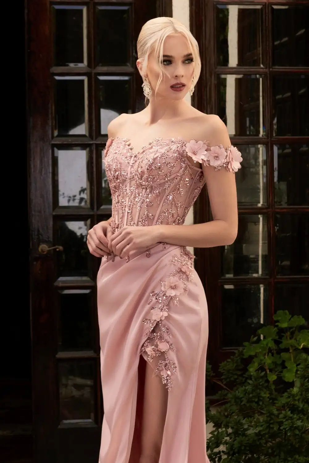 2024 Sexy Off The Shoulder Formal Prom Dress Lace Embroidery Side Split Silk Satin Mermaid Evening Party Gowns Christmas Dresses Abendkleider Robe De 