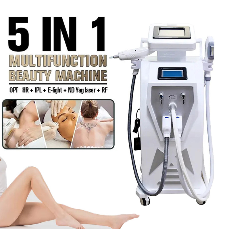 Multifunctional ELIGHT IPL Laser Hair Removal Skin Rejuvenation OPT Machine RF ND YAG tattoo removal device
