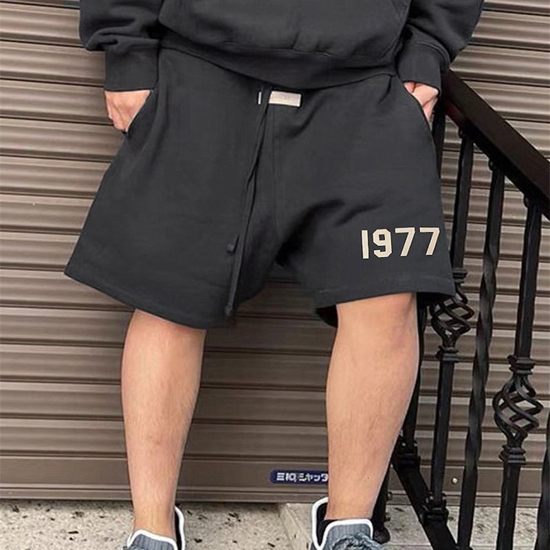 Men's Shorts summer men's shorts streetwear outdoor men's and women's casual five-point pants cotton print number 1977 shorts 2304