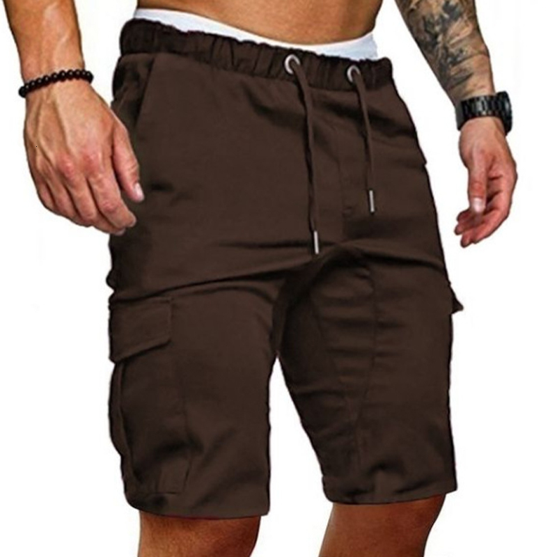 Men's Shorts FOJAGANTO Men's Summer Casual Fashion Brushed Sports Shorts Solid Color Fitness Running Five Point Men's Shorts 230403