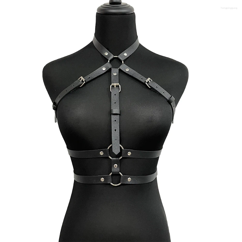 Garters Sexy Leather Lingerie Chest Harness Bondage Woman Garter Belt Gothic Women's Underwear BDSM Fetish Fashion Accessories