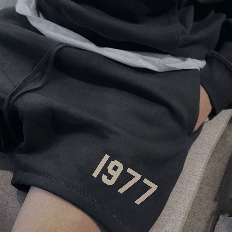 Men's Shorts summer men's shorts streetwear outdoor men's and women's casual five-point pants cotton print number 1977 shorts 2304