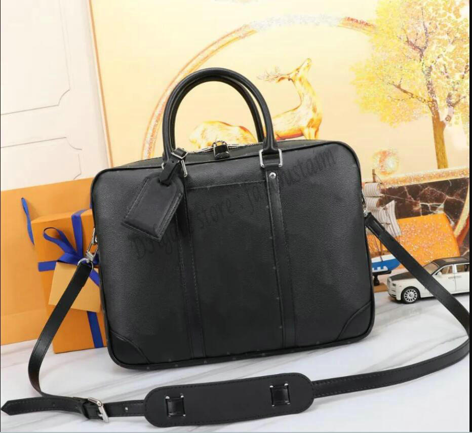 Luxurys Men Business Briefcase One Shoulder Voyage Handbag Computer Bag Genuine Leather Simple Casual Pocket Solid Handbags with nameplate lock M4645740445 40444, 01
Luxurys Men Business Briefcase One Shoulder Voyage Handbag Computer Bag Genuine Leather Simple Casual Pocket Solid Handbags with nameplate lock M4645740445 40444, 01