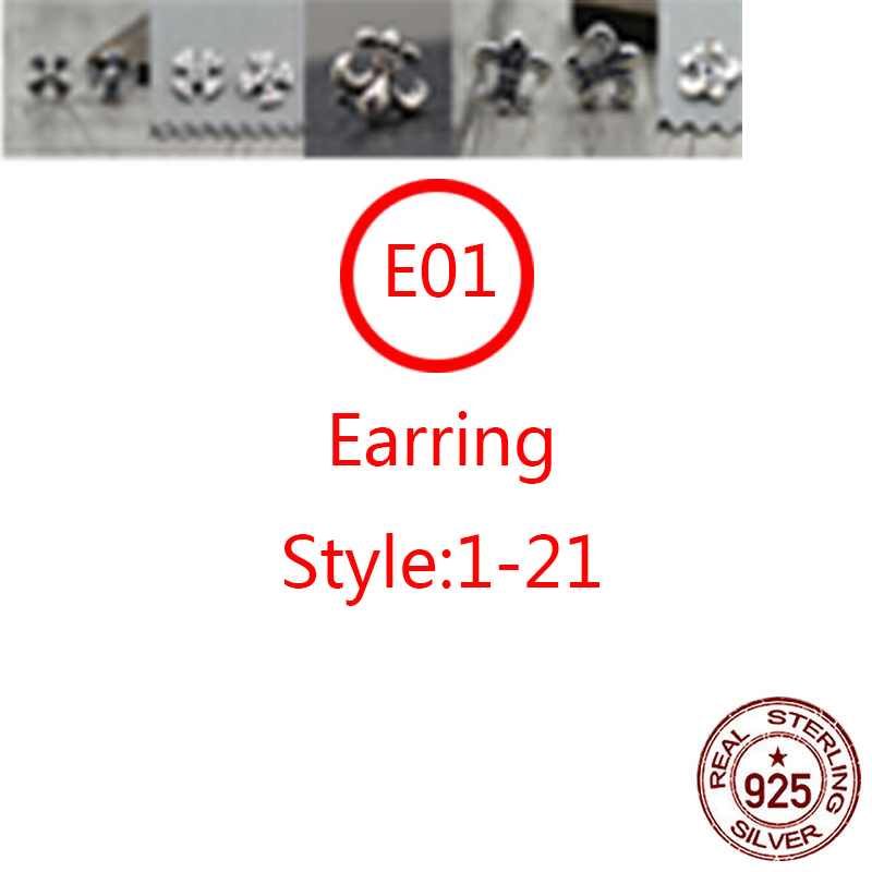 E01 S925 Pure Silver Earrings Earrings Personalized Fashion Punk Hip Hop Style Jewelry Cross Flower Letter Shape Gift for Lovers
E01 S925 Pure Silver Earrings Earrings Personalized Fashion Punk Hip Hop Style Jewelry Cross Flower Letter Shape Gift for Lovers