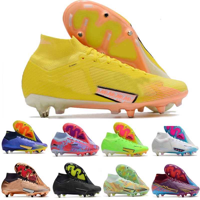 Quality Soccer Boots Zoom Mercurial Superfly IX Elite sG Metal Spikes Mbappe Football Cleats High Ankle Soft Leather Socks Soccer Shoes, 011
Quality Soccer Boots Zoom Mercurial Superfly IX Elite sG Metal Spikes Mbappe Football Cleats High Ankle Soft Leather Socks Soccer Shoes, 011