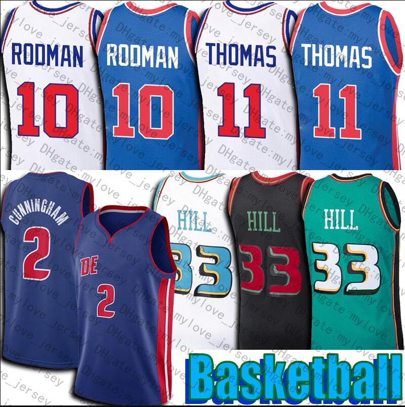 Cade 2 Cunningham Jersey Basketball Throwback Grant Isiah Hill Thomas Jerseys Dennis 10 Rodman