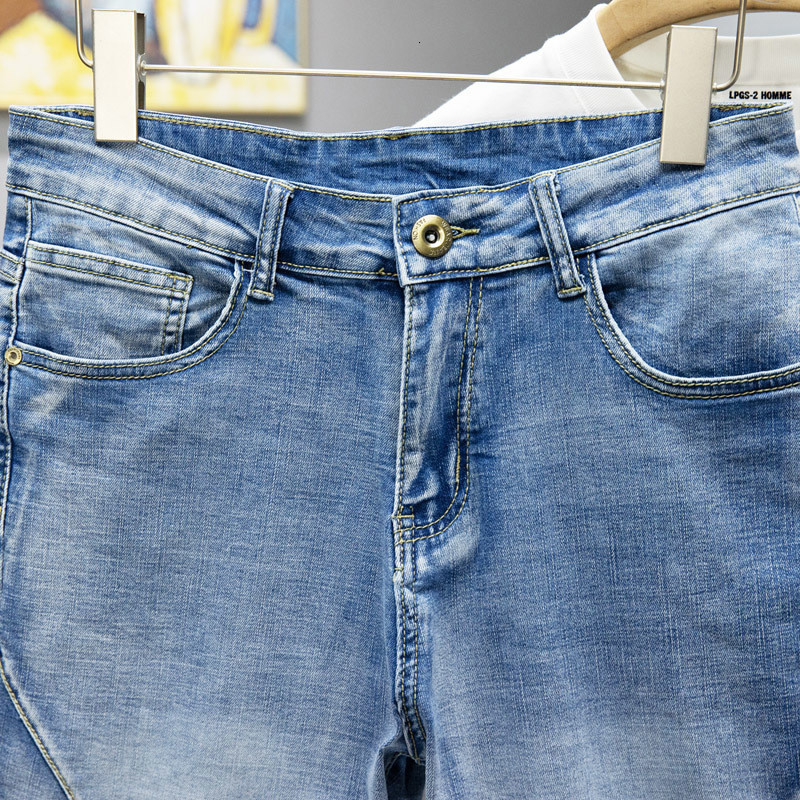 Men's Shorts Summer Casual Denim Shorts Men's Fashion Blue Knee Pants Slim Fit Classic Men's Clothing Jeans 230403
