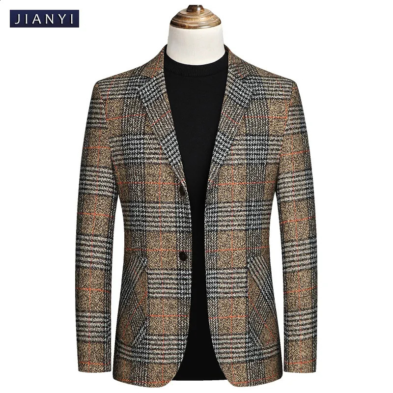 Men's Jackets Fashion Men's Casual Boutique Business Plaid Slim Formal Suit Dress Blazers Jacket Coat 231102
