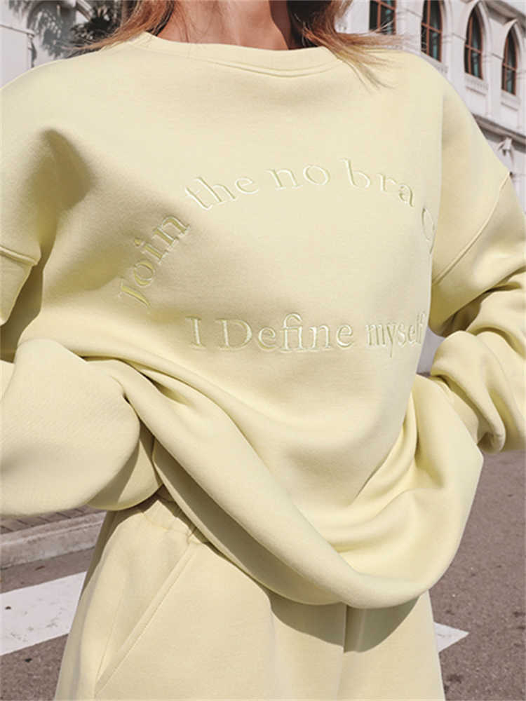Women Tracksuit Spring Autumn Two Piece Short Sets Casual Long Sleeve Sweatshirt Sportswear Pant Suit Female Outfits Wholesale