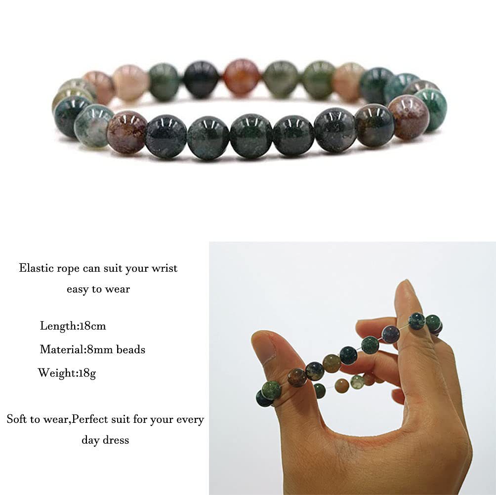 8mm Natural Strands Charms Bracelets Beads Men's Women's Natural stone Strands Bracelet For Fashion Jewelry Crafts