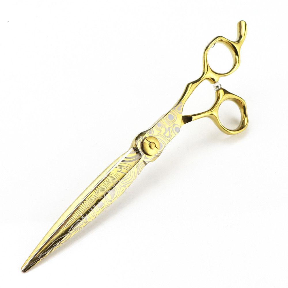 Hair Scissors Professional 7 '' Gold Damascus Upscale scissor hair cutting scissors thinning barber tools haircut shears Hairdressing scisso