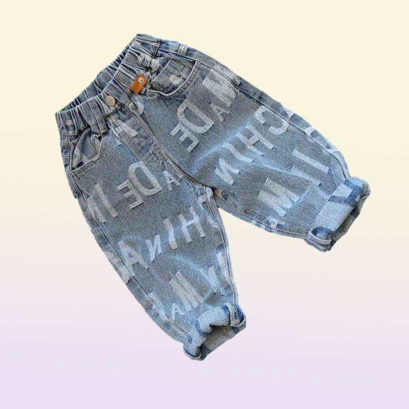 toddler Boys Casual Jeans Trousers spring Autumn Denim Pants for Kids boy Children Loose Clothing 6 8 10 12 years 220209