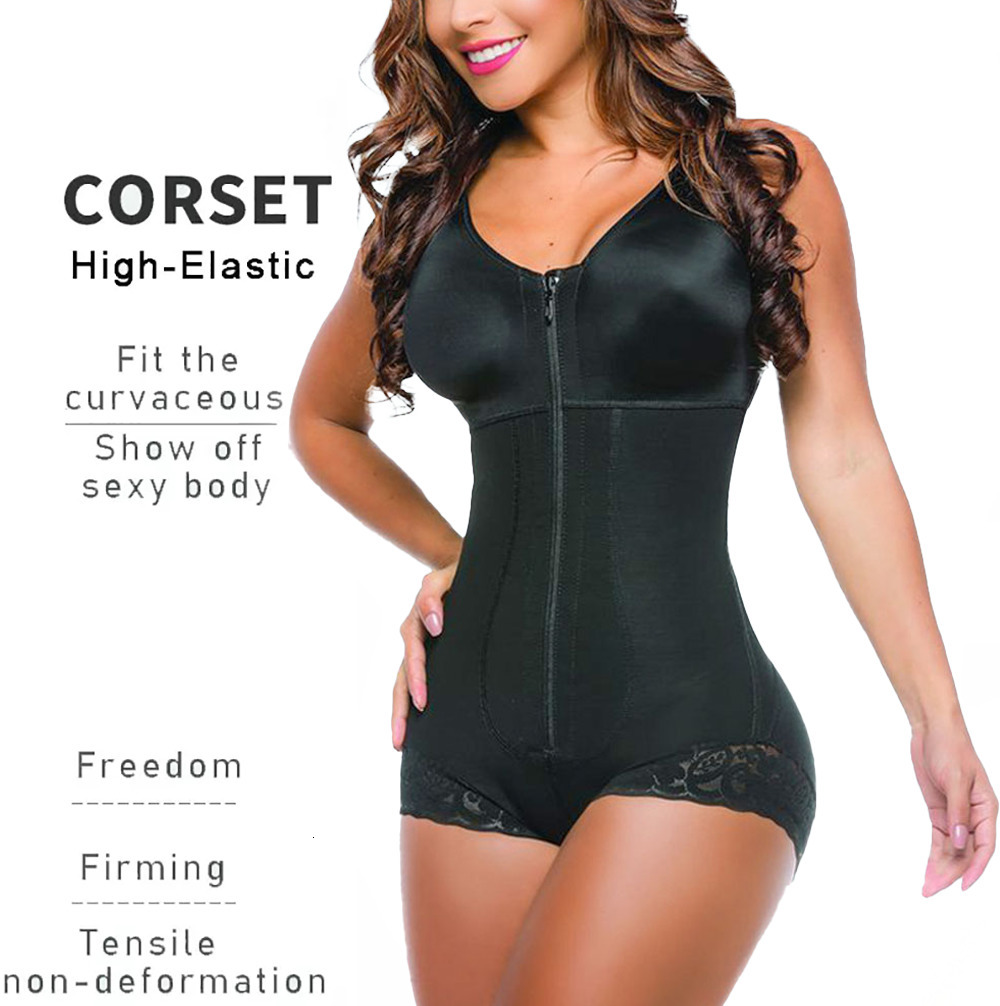 Women's Shapers Fajas Colombianas a zippered tight fitting garment for women who control their waist for slimming but enhance their body shape 23