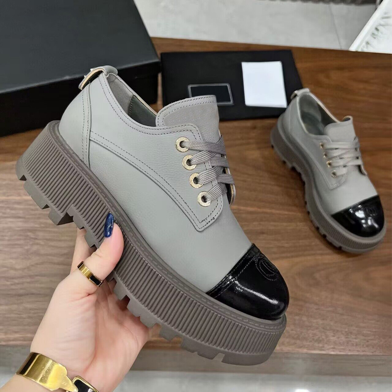 Casual shoes Travel fashion designer SHoes boots Sports Trainers lace-up sneaker leather gym womens shoe platform letter lady sneakers Large size 34-41-42-43 With box