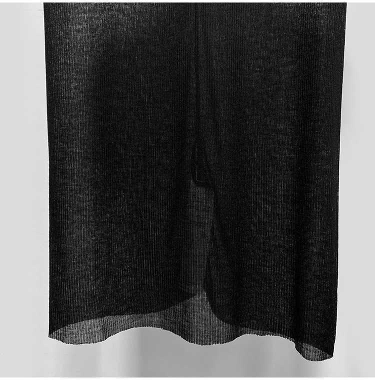 Women Thin Material Comfortable Fit Womens Knitted Top Casual T-shirt Stitching Thin Womens Cotton Bottomed T-shirts