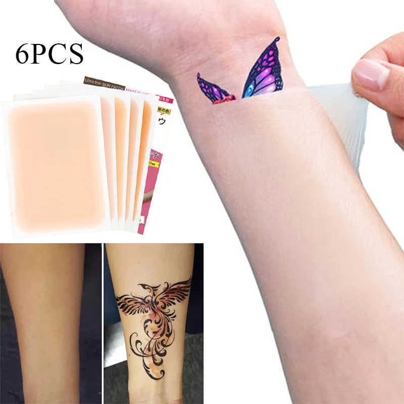 5 PC Temporary Tattoos New 6PCS Tattoo Cover Up Skin Color Scar Concealer Sticker Portable Flaw Birthmark Concealing Waterproof Beauty Cosmetic Tools 