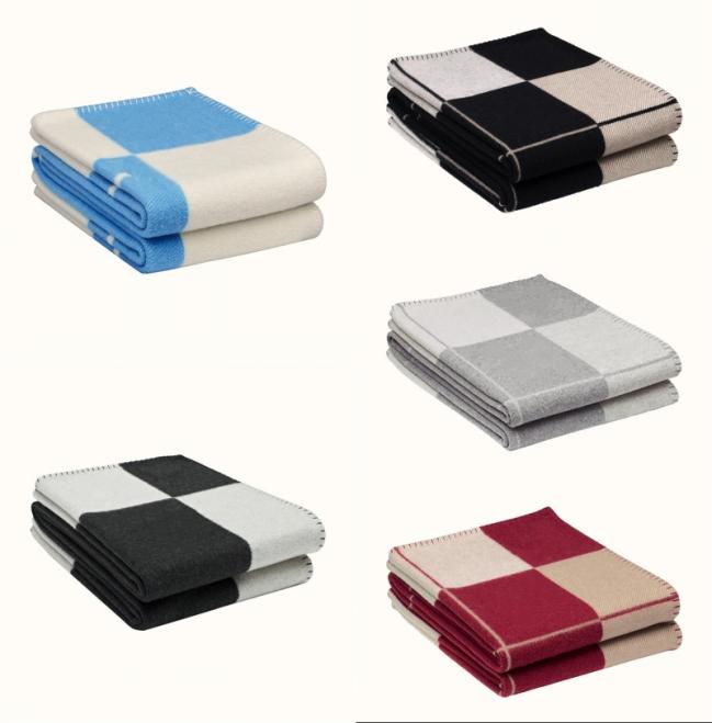 Plaid H Cashmere Luxury Brand Blanket Crochet Super Soft Wool Shawl Portable Warm Sofa Bed Fleece Knitted Throw Cushion 29