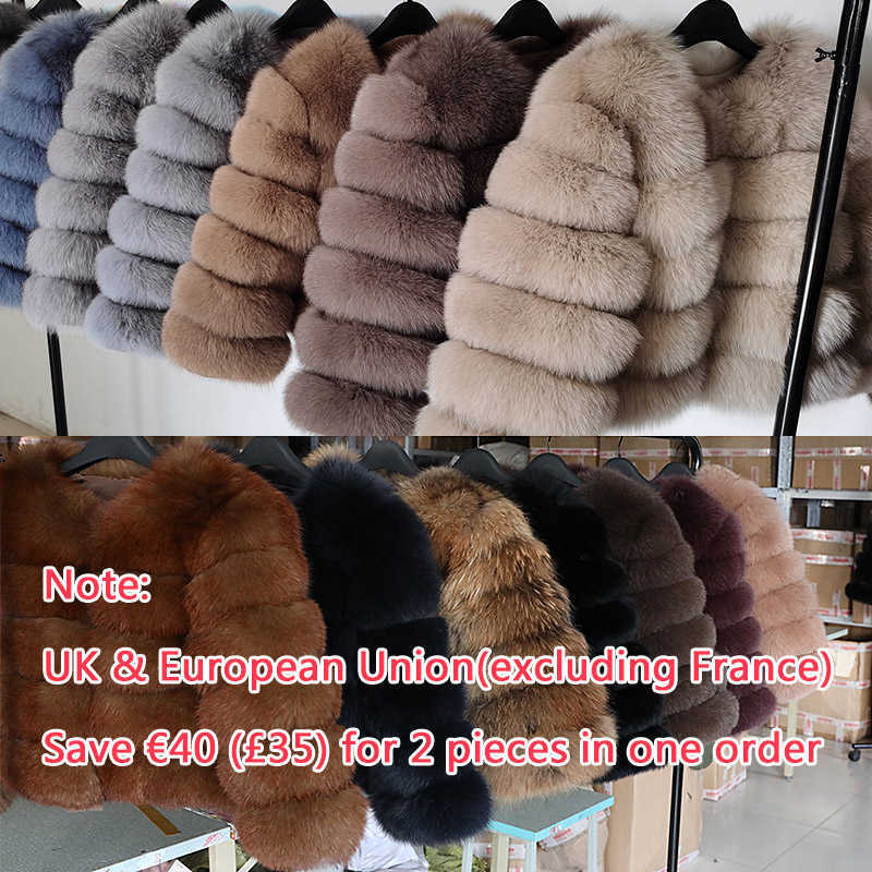 New Maomaokong 2024 Fashion Natural Real Fox Fur Coat Women Winter Warm Luxury Fur Jacket Plus Size Outwear Female Vest Coats Beige