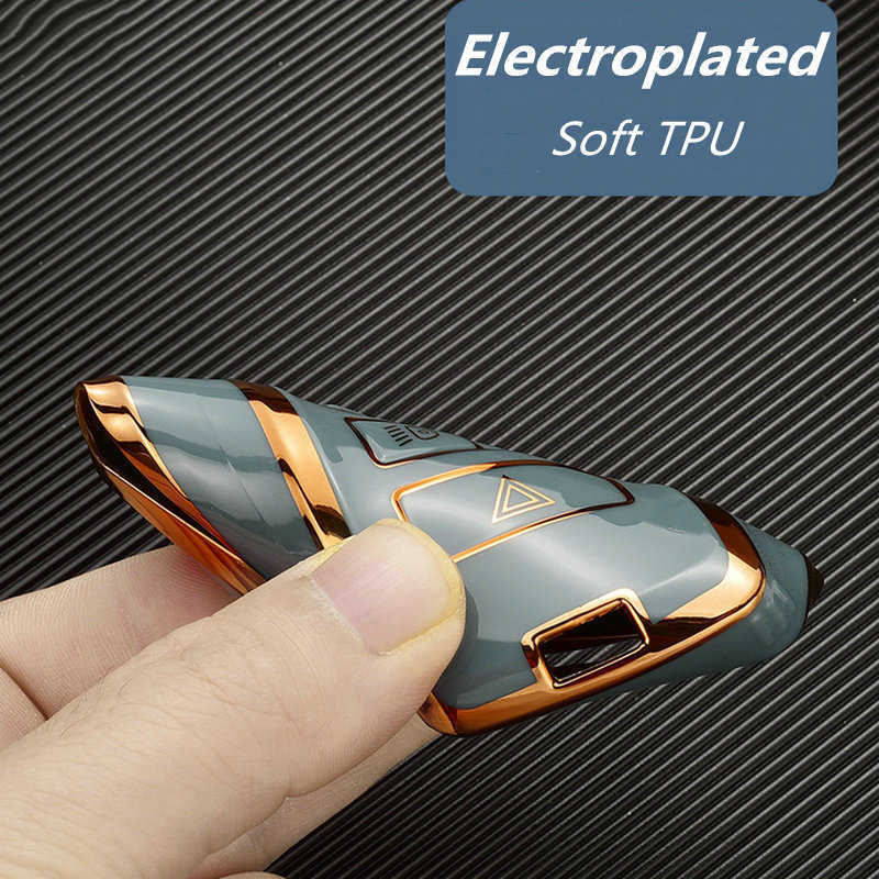 Car Key Plating TPU Car Key Cover Case Ring for Land Rover Range Rover Discovery 5 Sport for JAGUAR XE XF XJ F E-Pace F-Pace Accessories 2024 H250113