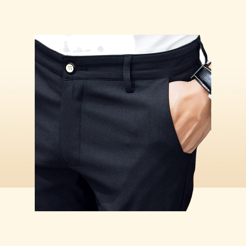 New Arrival Spring And Summer New Men039s SuitPants Slim Solid Color Simple Fashion Social Business Pants Casual Office Me6466656