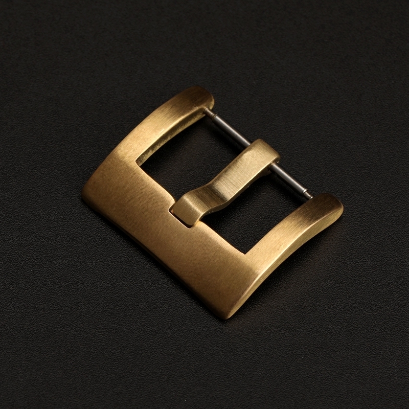 Buckles Adaptation Mechanical Bronze 18 20 22 24MM Leather Watchband Brass Vintage Hand Accessories 230404