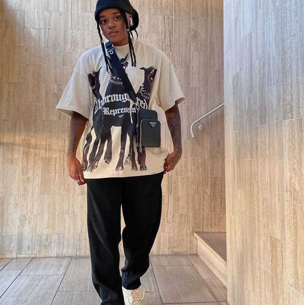 Men' T-Shirts Represent Doberman Hound Print Washed Old High Street Loose Short Sleeve T-ShirtBM Motion current 60ESS, Retro white
Men' T-Shirts Represent Doberman Hound Print Washed Old High Street Loose Short Sleeve T-ShirtBM Motion current 60ESS, Retro white