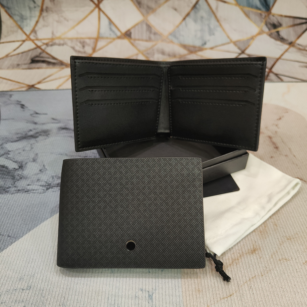 Original designer wallet, men's portable wallet, leather mini wallet, white dust bag, original box, portafoglio