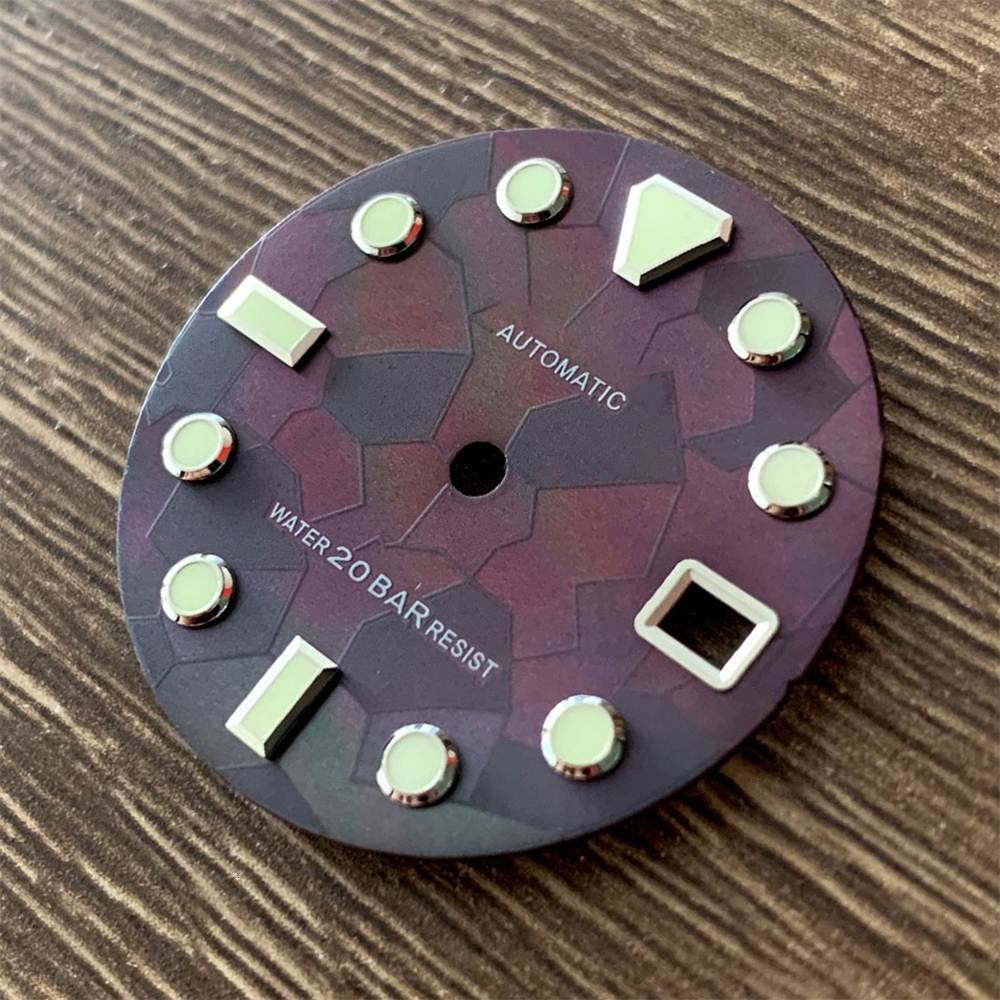 Repair Tools Kits C3 Green Luminous 285mm Wristwatch Faces High Quality Watch Dial For NH35 NH36 4R 7S Automatic Movement Men Watches Accessories 2304