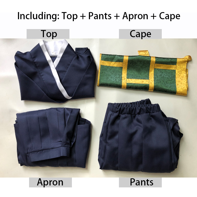 Jujutsu Kaisen Geto Suguru School Uniform Kimono Cosplay Black Blue Polyester Anime Costume