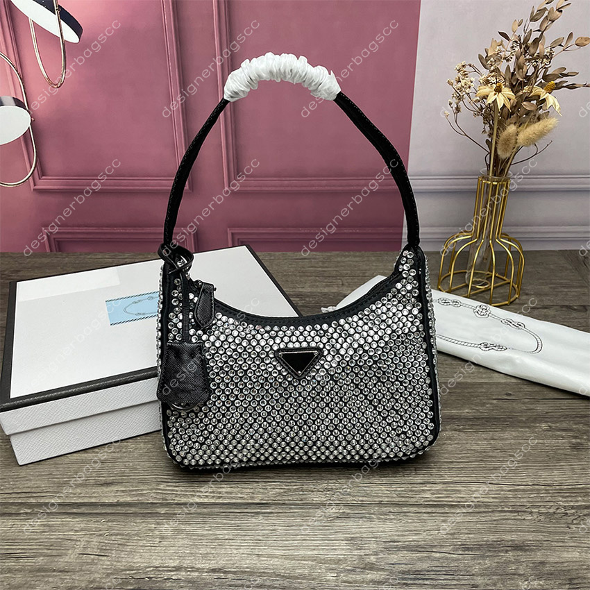 Designer Handbag Diamond Nylon Shoulder top Messenger Bag for Women Luxury Drill Handbag Hobo With Mini Pocket Strap Brand Wallet Female Crossbody Bag, White
Designer Handbag Diamond Nylon Shoulder top Messenger Bag for Women Luxury Drill Handbag Hobo With Mini Pocket Strap Brand Wallet Female Crossbody Bag, White