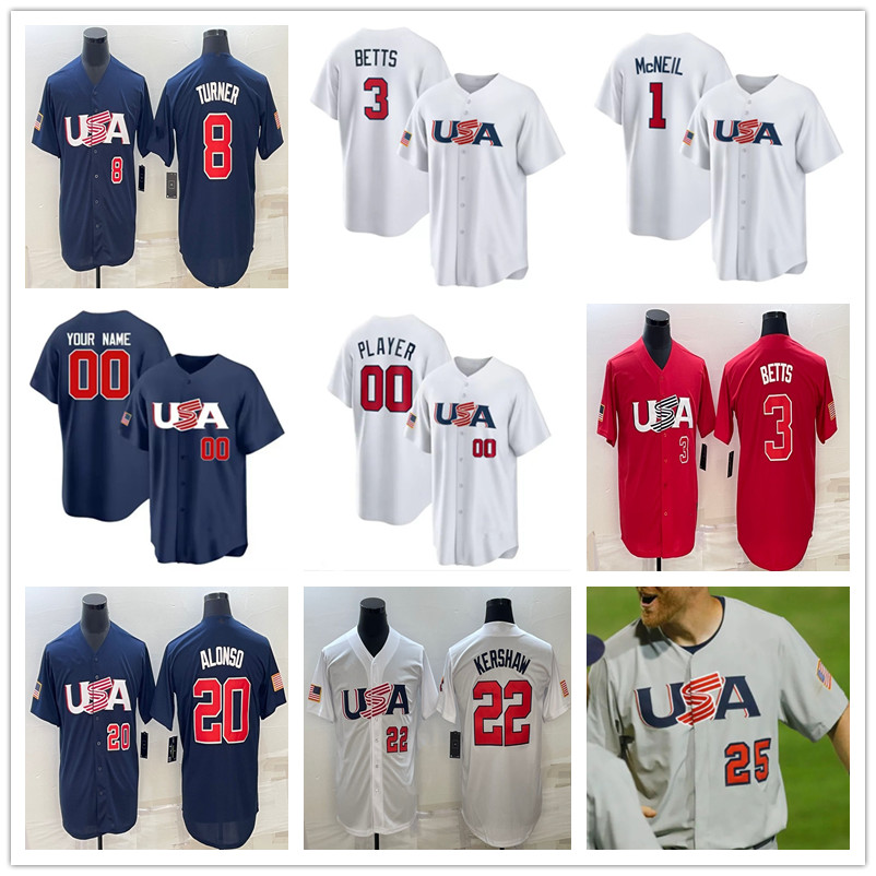 2023 WBC Team USA Baseball Jersey Trea Turner Mike Trout Bobby Witt Jr. Nolan Arenado Kershaw Realmuto Mookie Betts Kyle Tucker Tim Anderson Pete Alonso Nestor Cortes, Red
2023 WBC Team USA Baseball Jersey Trea Turner Mike Trout Bobby Witt Jr. Nolan Arenado Kershaw Realmuto Mookie Betts Kyle Tucker Tim Anderson Pete Alonso Nestor Cortes, Red