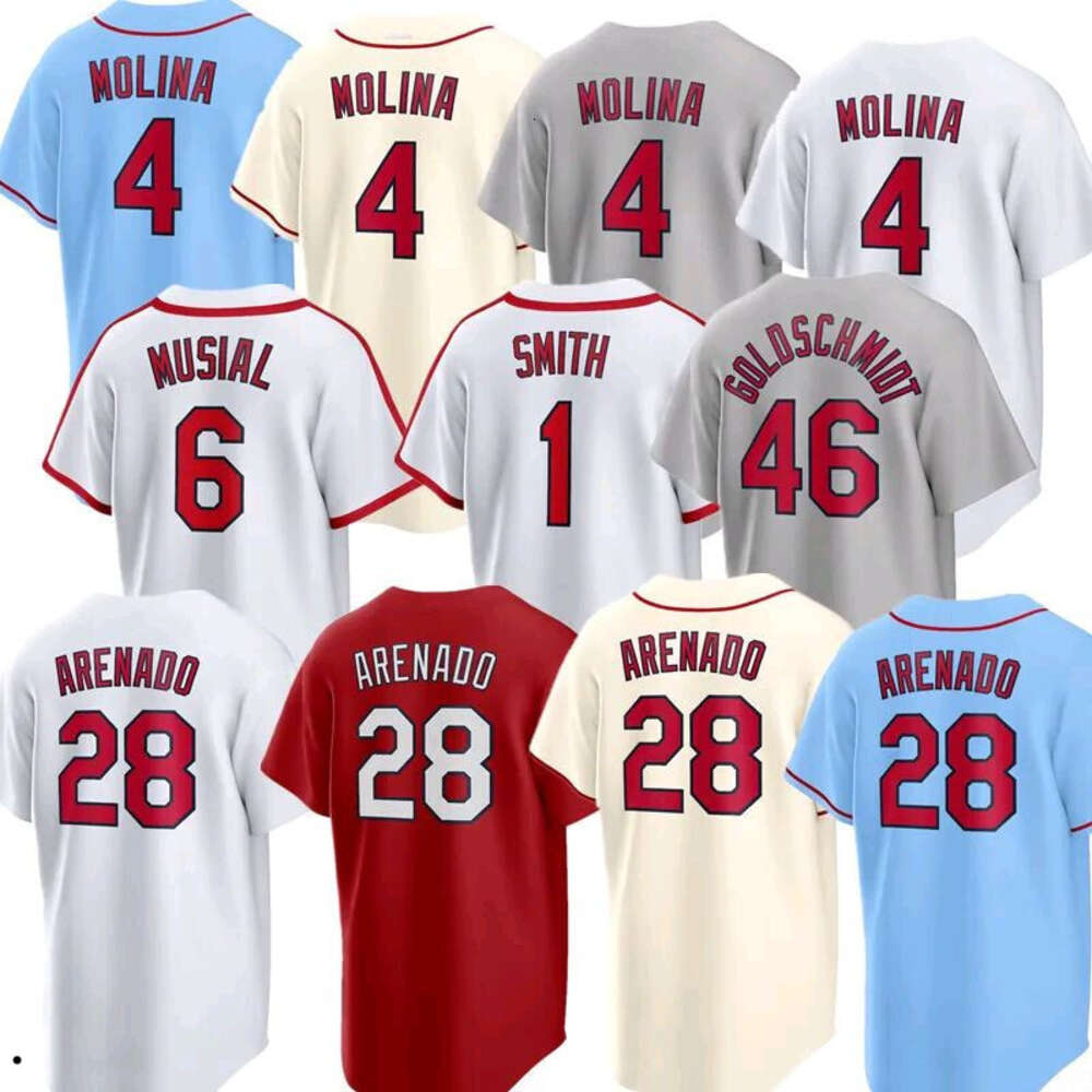 Custom Jersey St. Louis''Cardinals''Men women Youth 4 Yadier Molina 46 Paul Goldschmidt 28 Nolan Arenado 1 Ozzie Smith 6 Stan Musial 92 Cabrera 11 DeJong Baseball Jerseys
