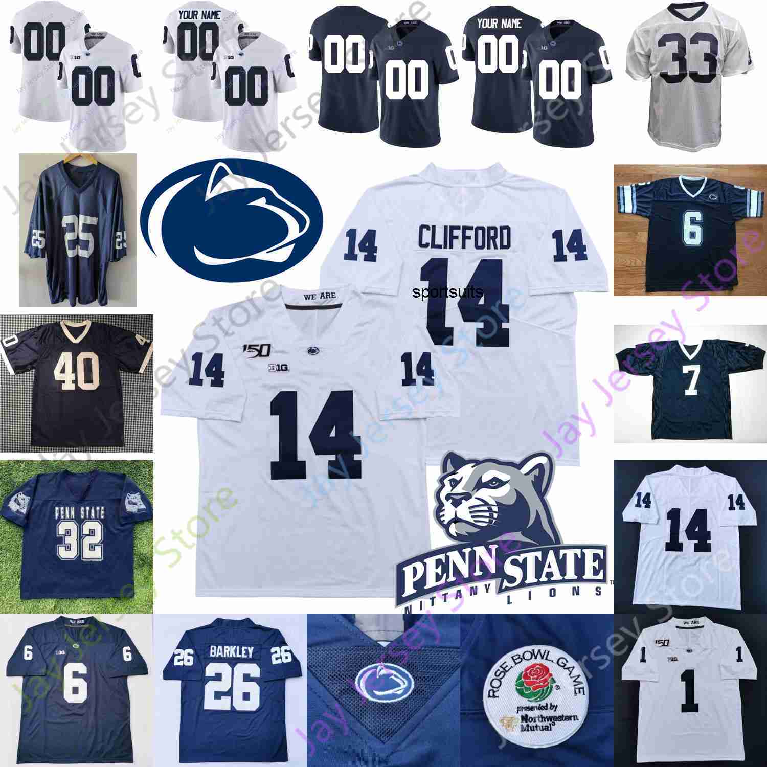 PSU Penn State Football Jersey NCAA College Jonathan Sutherland Johnny Dixon Drew Allar Allen Paterno KJ Hamler Cain Freiermuth Parsons Dotson, White with name 3
PSU Penn State Football Jersey NCAA College Jonathan Sutherland Johnny Dixon Drew Allar Allen Paterno KJ Hamler Cain Freiermuth Parsons Dotson, White with name 3