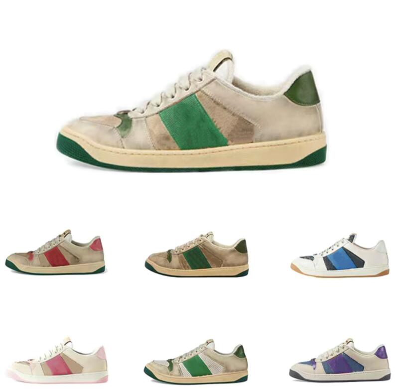 Lovelight Screener Sneaker Beige Butter Dirty Leather Shoes Running Vintage Red and Green Web Stripe Luxurys Designers Sneakers Bi-color Rubber Sole Classic Shoes
Lovelight Screener Sneaker Beige Butter Dirty Leather Shoes Running Vintage Red and Green Web Stripe Luxurys Designers Sneakers Bi-color Rubber Sole Classic Shoes