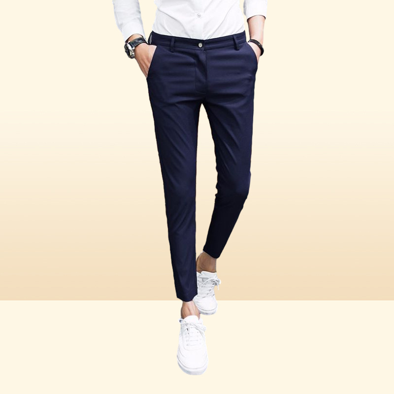 New Arrival Spring And Summer New Men039s SuitPants Slim Solid Color Simple Fashion Social Business Pants Casual Office Me6466656
