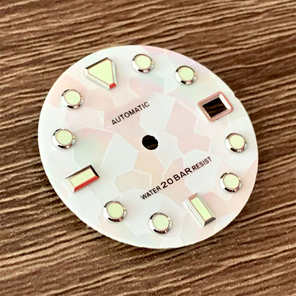 Repair Tools Kits C3 Green Luminous 285mm Wristwatch Faces High Quality Watch Dial For NH35 NH36 4R 7S Automatic Movement Men Watches Accessories 2304